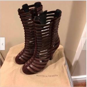NWOB BOTTEGA VENETA Brown Cage Boots SZ 36.5